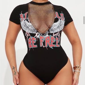 “BE FREE” Sparkle Bodysuit